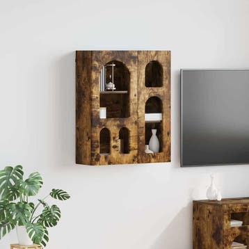 vidaXL Hangkast ELST Gerookt eiken 59 x 20 x 71,5 cm Bewerkt, Verzenden