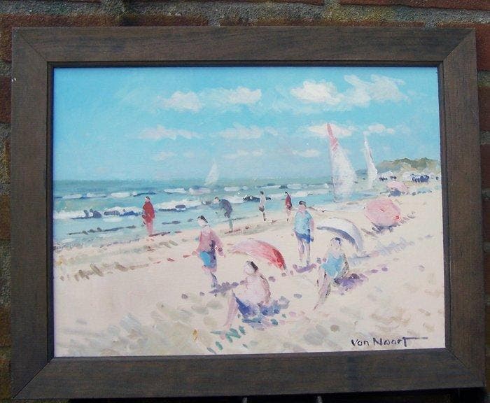 Alexander van Noort (XX-XXI) - Zandvoort Holland, Antiquités & Art, Art | Peinture | Classique