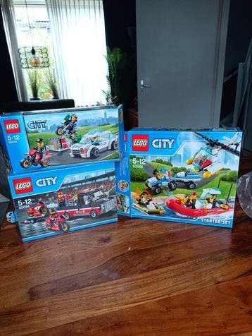 Lego Set - City - City Police fire and hospital, Nieuw