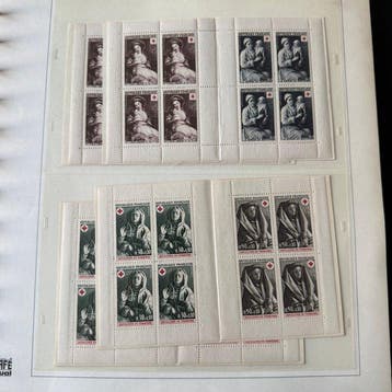 Frankrijk - Voorraad notitieboeken Rode Kruis „1953/1982” in, Gestempeld