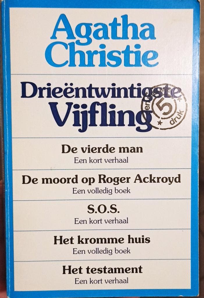 Agatha Christie Vijfling - Volume 23 / Agatha Christie, Boeken, Thrillers, Gelezen, Verzenden