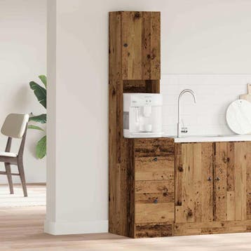 vidaXL Keukenbuffet met lade met plank Oudhout 32 x 50 x 180, Maison & Meubles, Verzenden