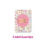 3 kleine kaartjes - Hiep hiep HOERA - Terrazzo- A7 - Zond..., Ophalen of Verzenden, Nieuw