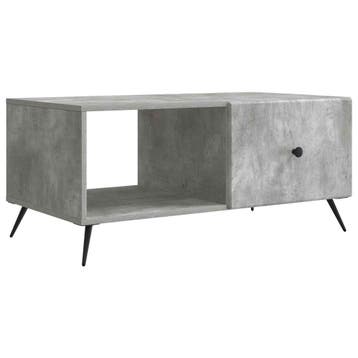vidaXL Salontafel Betongrijs 90 x 50 x 40 cm Bewerkt hout, Huis en Inrichting, Tafels | Salontafels, Verzenden, Nieuw