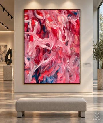 Timo Wedell - Dance of Brushstrokes - XXL - Abstract Klein