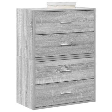 vidaXL Kasten met 4 lades 2 st 60x31x40 cm bewerkt hout, Verzenden, Nieuw