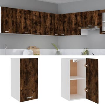 vidaXL Bovenkast Lyon 29,5x31x60 cm bewerkt hout gerookt, Huis en Inrichting, Verzenden, Nieuw