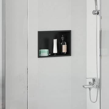 vidaXL Douche Niche Zwart 30 x 20 x 9,5 cm Roestvrij staal, Bricolage & Construction, Verzenden
