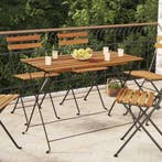 vidaXL Bistrotafel inklapbaar 100x54x71 cm massief, Tuin en Terras, Verzenden, Nieuw