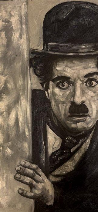 Nguyen Robert - La Main de Charlot 80 60 cm - No Reserve