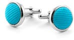 Zijde Manchetknoop Turquoise F24 maat  Heren, Verzenden, Nieuw