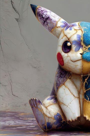 Yamila - Pikachu Kintsugi: La Resiliencia del Rayo en Oro y, Nieuw
