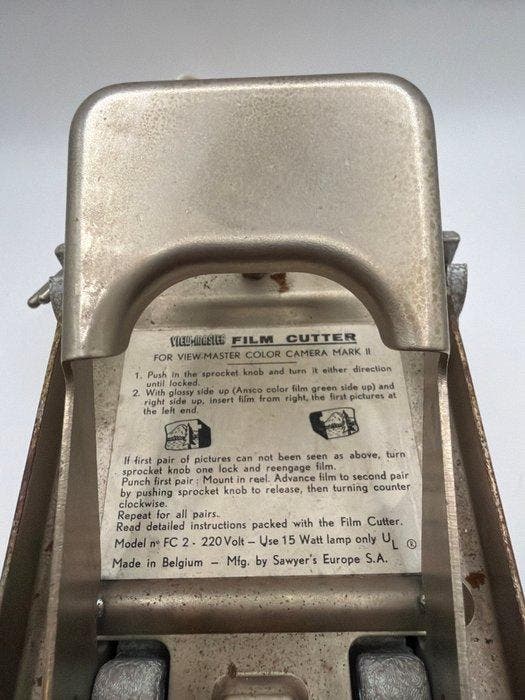 Sawyer film cutter mark II FC 2 Stereoscoop, Verzamelen, Foto-apparatuur en Filmapparatuur