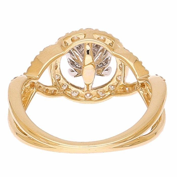 Bague - 18 carats Or jaune, Or blanc - 0.72ct. tw. Diamant, Handtassen en Accessoires, Ringen