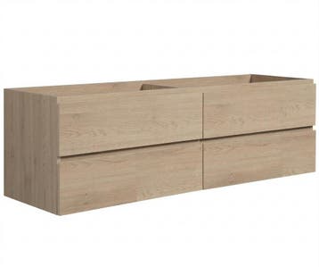 Wastafelkast Angela 160 x 48 cm – Kastanje Wastafelmeubel, Verzenden, Nieuw