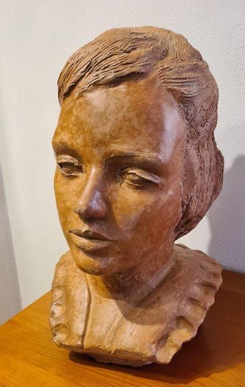 Artista anonimo - sculptuur, Busto di giovane donna - 40 cm