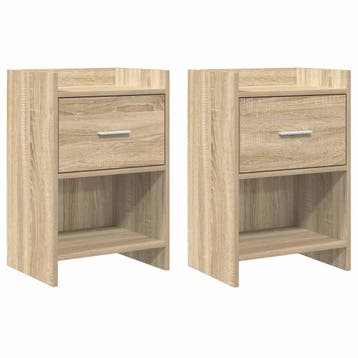 vidaXL Nachttafels 2 st Sonoma Eiken 40 x 30 x 60 cm Bewerkt, Verzenden