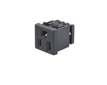 Martin Kaiser inbouwstopcontact zwart Type B 15 Amp 125V, Verzenden