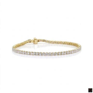 Armband - 14 karaat Geel goud - 4.11ct. tw. Diamant, Nieuw