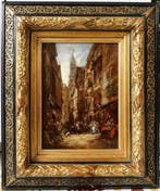 Eugène Isabey (1804-1886) - Rouen, view of the glocery