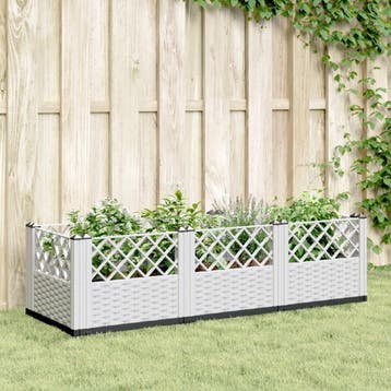 vidaXL Plantenbak met pinnen 123,5x43,5x43,5 cm polypropeen, Verzenden