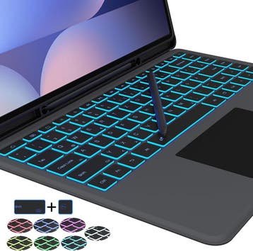 ROOFEI Toetsenbordhoes Samsung Tab S10/S9/S8 Ultra | Lapt..., Verzenden, Bescherming voor- en achterkant