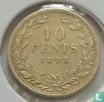 Nederland 10 cents 1898, Verzenden, 10 cent, Losse munt, Goud