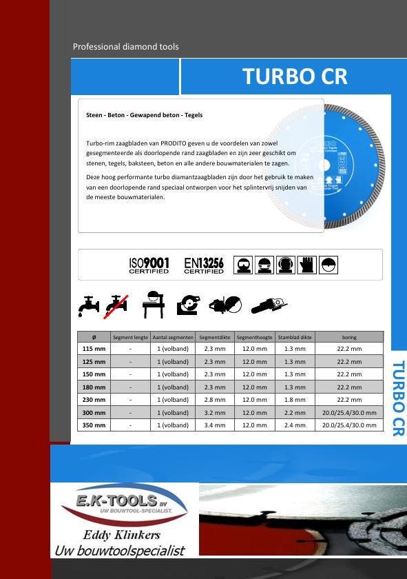 Diamantzaagblad voor steen beton gewapend beton tegels., Bricolage & Construction, Outillage | Meuleuses, Envoi