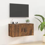 vidaXL Tv-wandmeubel 80x34,5x40 cm gerookt eikenkleurig, Huis en Inrichting, Kasten |Televisiemeubels, Verzenden, Nieuw