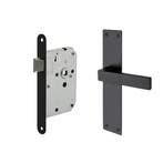 Deurbeslag set Nova op schild blind met loopslot - deurbe..., Ophalen of Verzenden, Nieuw, IJzer, Klink of Kruk