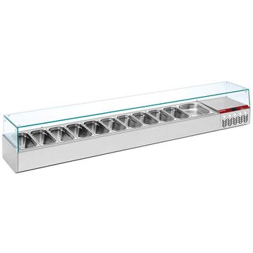 Gekoelde structuur GN 11x1/3, 1x1/9, met rechte ruit, Verzenden, Nieuw in verpakking, Koelen en Vriezen