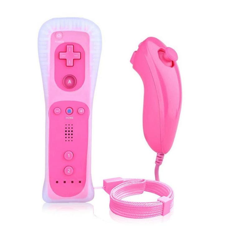 Wii Controller / Remote Roze + Nunchuk Roze (Third Party)..., Consoles de jeu & Jeux vidéo, Consoles de jeu | Nintendo Wii, Enlèvement ou Envoi