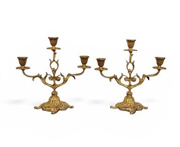 Kandelaber (2) - Legering - Napoleon III-stijl, Antiquités & Art