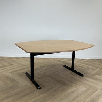 verstelbare vergadertafel 160x120 cm, beuken - zwart, Zakelijke goederen, Kantoor en Winkelinrichting | Kantoormeubilair en Inrichting