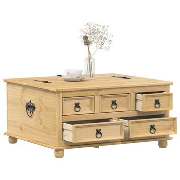 vidaXL Opbergbox Corona 90x78x45 cm massief grenenhout, Verzenden, Nieuw