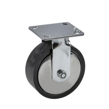 Gelagerd metalen wiel Ø 150 x 50 mm met rubberen loopvlak, Ophalen of Verzenden