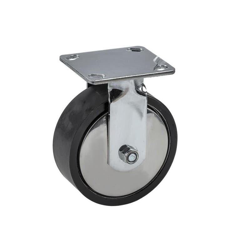 Gelagerd metalen wiel Ø 150 x 50 mm met rubberen loopvlak, Doe-het-zelf en Bouw, Werkbanken, Ophalen of Verzenden