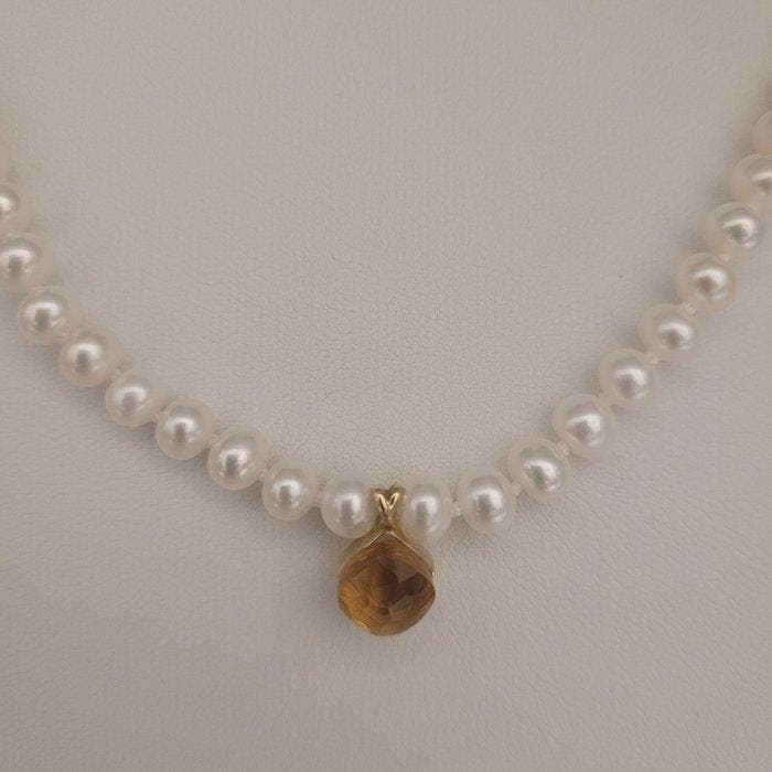 Sans prix de réserve - Collier avec pendentif - 18 carats Or, Handtassen en Accessoires, Antieke sieraden