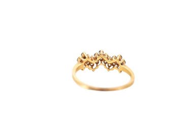 Bague - 19,2 carats Or jaune - diamant et saphir