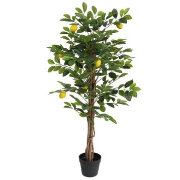 vidaXL Kunstcitroenboom met 3 stammen 120 cm polypropeen, Verzenden