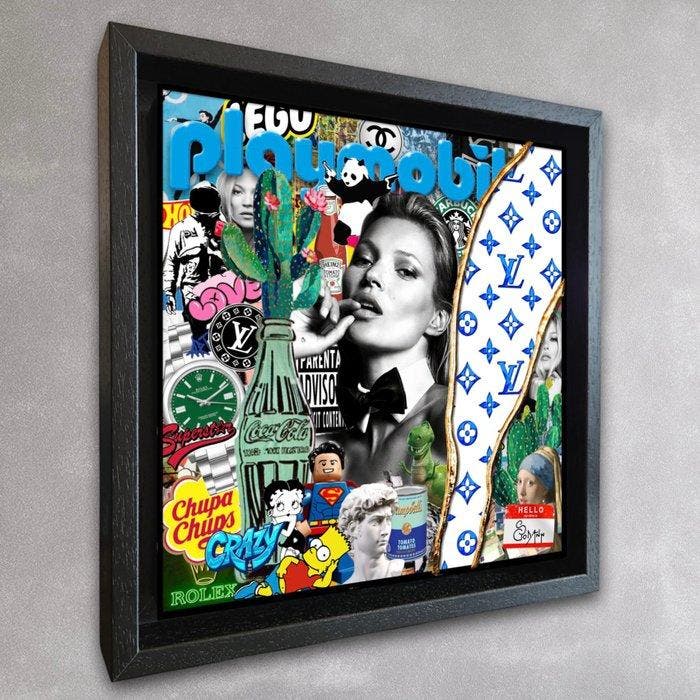 Stéphanie Godann - Kate Moss For Queen, Antiek en Kunst, Kunst | Schilderijen | Modern