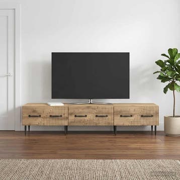 vidaXL TV Kast 147 x 34,5 x 30 cm Artisanaal eiken Bewerkt, Verzenden, Nieuw