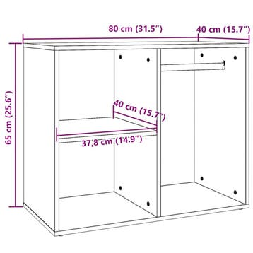 vidaXL Kledingkast 80x40x65 cm bewerkt hout gerookt, Verzenden, Nieuw