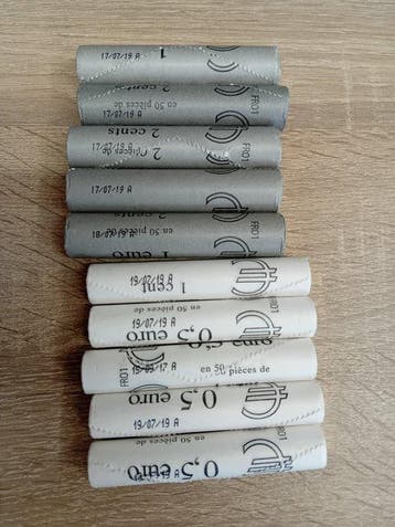 Andorra. 1 Cent / 2 Cent 2019 (500 coins) in 10 Rolls