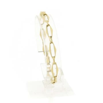 Gouden closed forever armband (Schakelarmband), Ophalen of Verzenden, Gebruikt, Goud, Goud