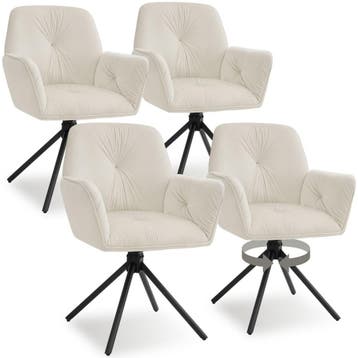 Draaibare fauteuil Lenia, gestoffeerd, Verzenden