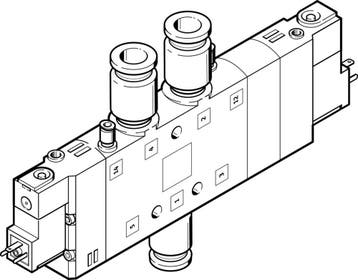Festo 5/3 Électrovanne DAir Échappé QS-12 1600l/min -, Verzenden