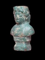 Romain antique Bronze Époustouflant et rare, buste romain