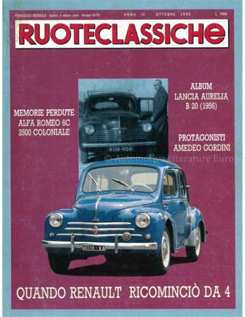 1990 RUOTECLASSICHE MAGAZINE 33 ITALIAANS, Ophalen of Verzenden