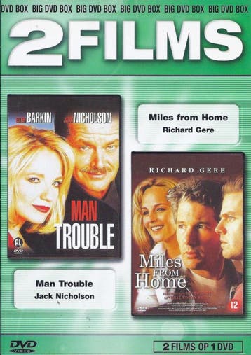 2 films op 1 dvd Man trouble en Miles from home(dvd nieuw), Ophalen of Verzenden, Nieuw in verpakking